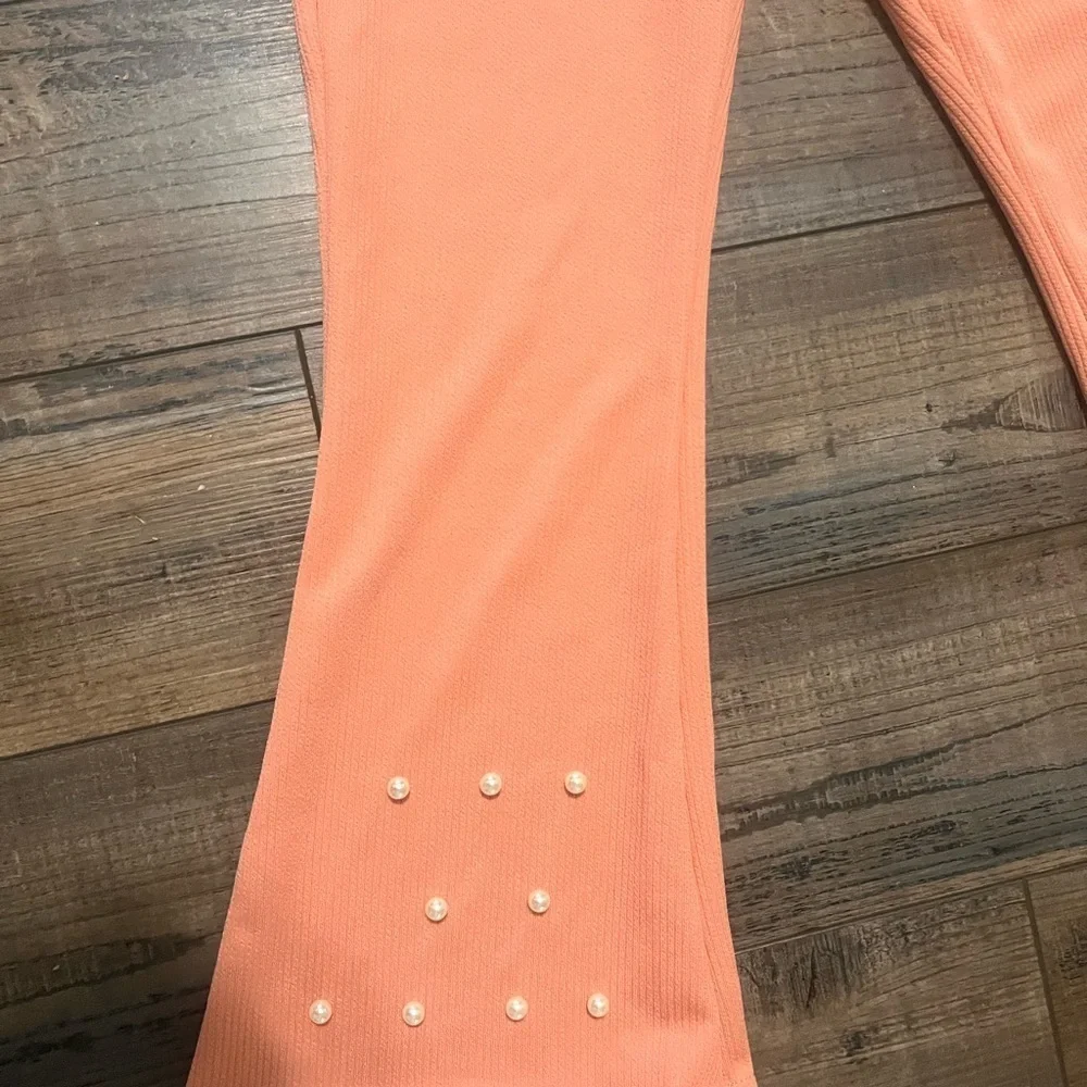 Peach Long Sleeve Top and Pants Set